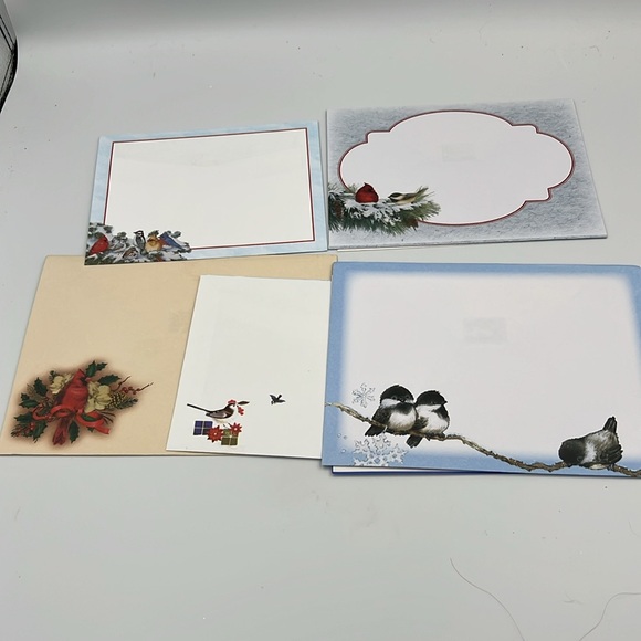 9 Birds Christmas Holiday Season Greeting Cards Card NEW unused - Picture 4 of 4